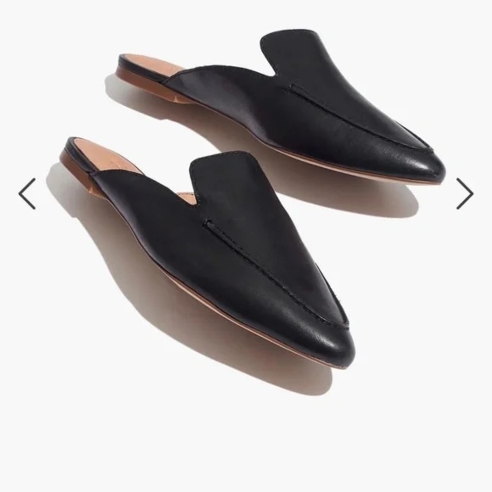 Madewell Womens The Frances Skimmer Mule BLACK Leather Size 9